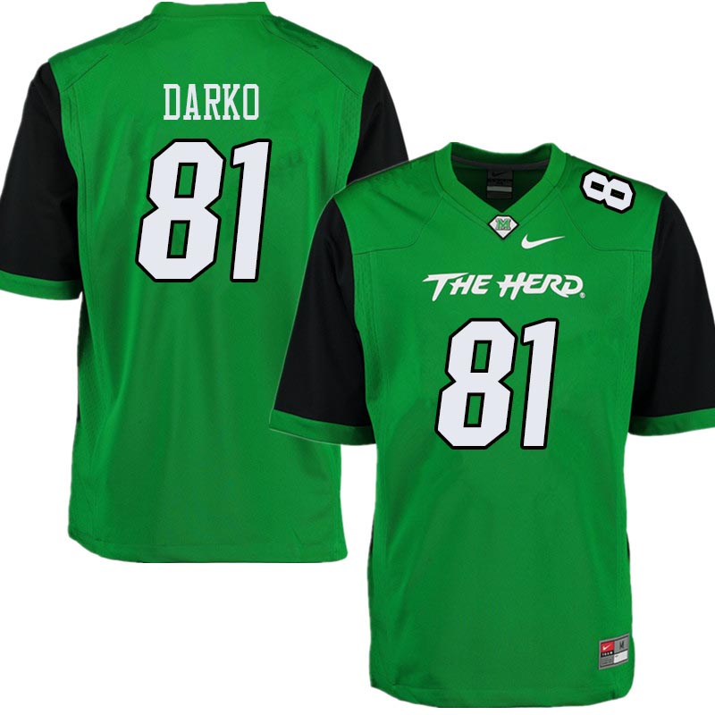 Men #81 Daniel Darko Marshall Thundering Herd College Football Jerseys Sale-Green